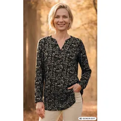 Viskose-Tunika in Muster schwarz in Größe 40 von DW-Shop, Schwarz, 40
