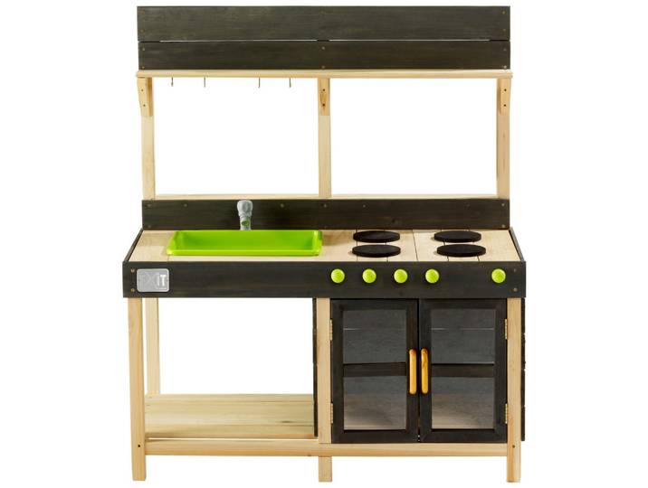 Exit Toys Kinderküche, Grau, Holz, Kunststoff, Zeder, 55x115x102 cm, unisex, Fsc, EN 71, mit Knöpfen, Spielzeug, Kinderspielzeug, Kinderküchen