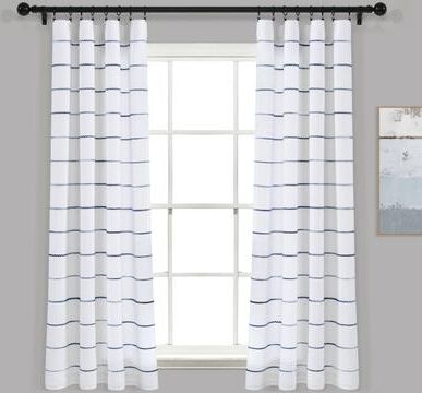 Carson Carrington Pajebo Ombre Stripe Cotton Curtain Panel Pair
