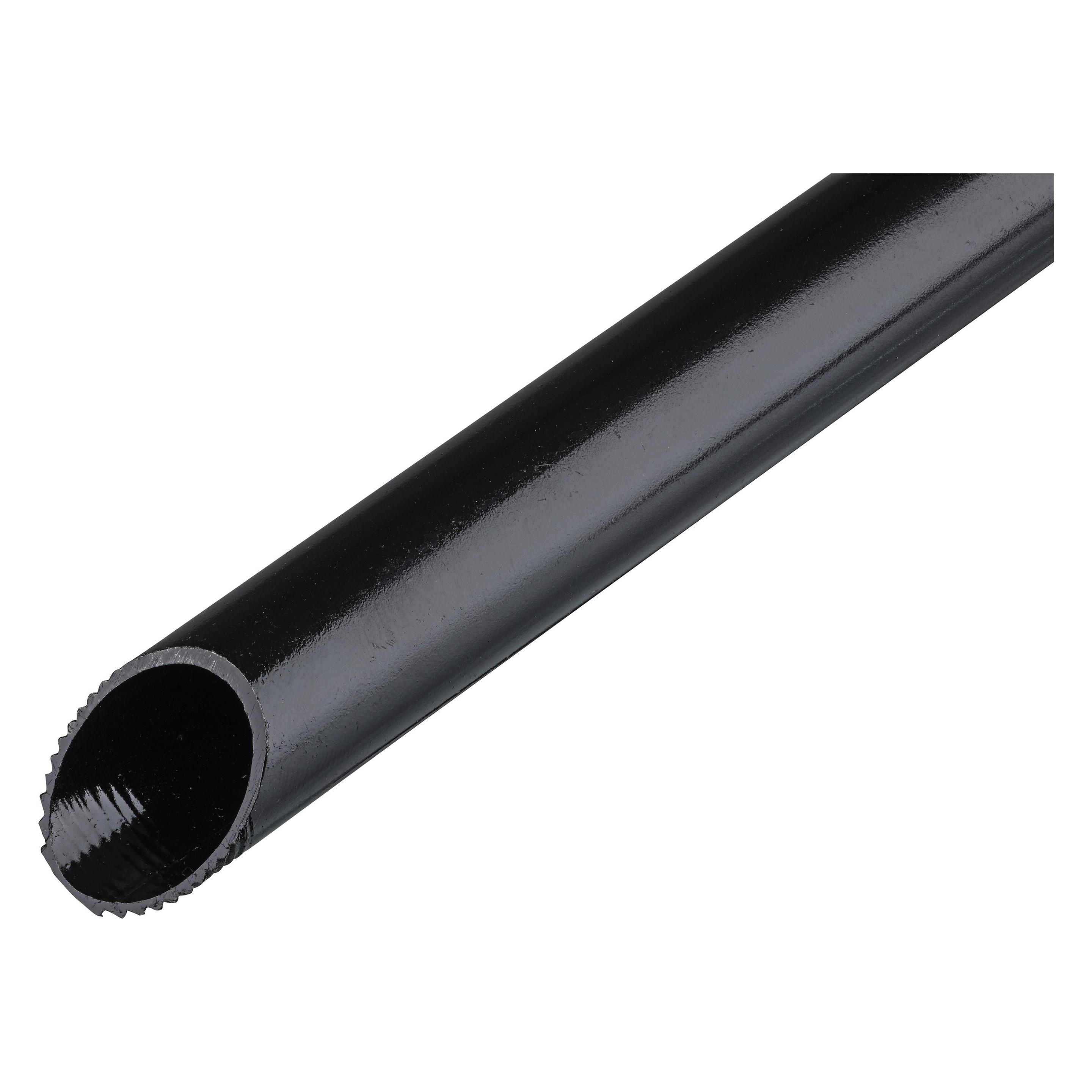 Fränkische Rohrwerke Stahlpanzer-Rohr Gewinde- schwarz lackiert M32 (300 cm) (20210032)