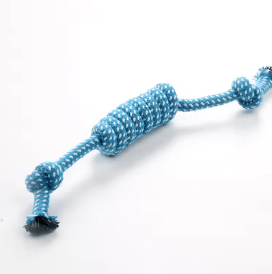 Inspire Picks Durable Braided Rope Dog Chew Toy For Training & Interactive Play blue 28cm