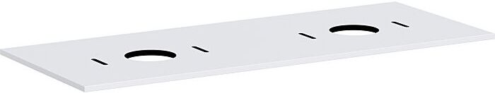Hansgrohe Xilesa E Konsole 54280700 1375x550mm, ohne Hahnloch, 2 Ausschnitte, mattweiß