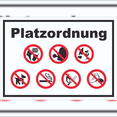 HB-Druck Schild Platzordnung A5 (148x210mm)
