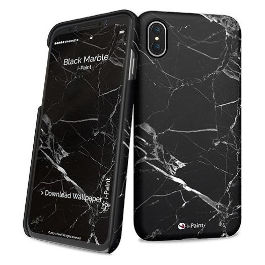 I-Paint Hard Case Slim for iPhone XS/X - Black Marble (Apple iPhone X, Apple iPhone XS) (860108)