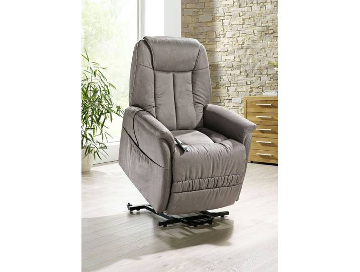 TV-Sessel mit Motor und Aufstehhilfe, Graubraun