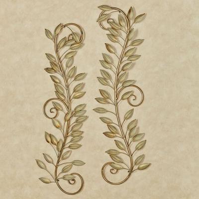 Touch of Class Leaf Reverie Wall Accents Golden Bronze Set of Two, Set of Two, Golden Bronze
