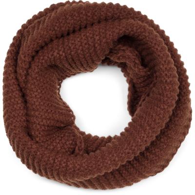 Loop STYLEBREAKER "Strick Loop Wellenmuster", Damen, braun (schokobraun), Obermaterial: 100% Polyacryl PAN., Modisch, Modetücher Loop