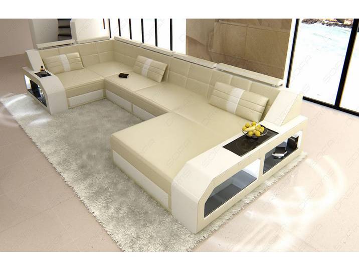 Leder Couch Arezzo U-Form