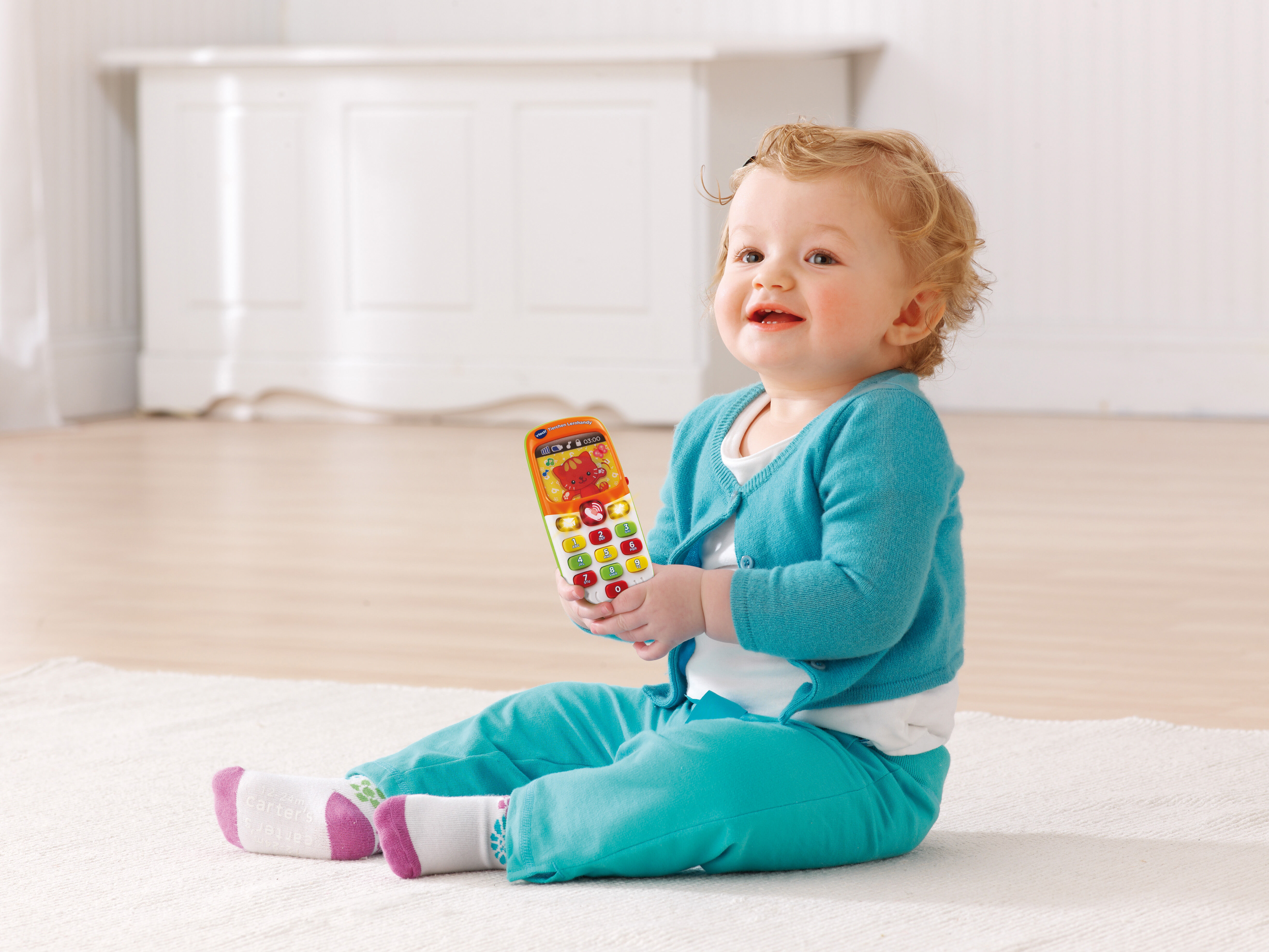 Spieltelefon VTECH "Vtech Baby, Tierchen Lernhandy", bunt, Spieltelefone, KinderB:7cm H:15cm T:3cm, Spieltelefon, mit Licht und Sound, B:7cm H:15cm T:3cm
