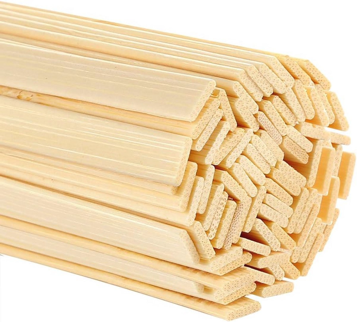 100 stuks natuurlijke bamboestokken voor creatief knutselen
