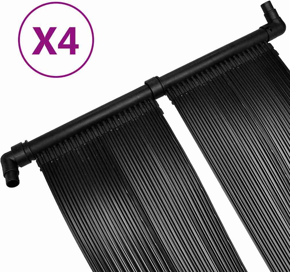 vidaXL Panneaux solaires de chauffage de piscine 4 pcs 80x620 cm