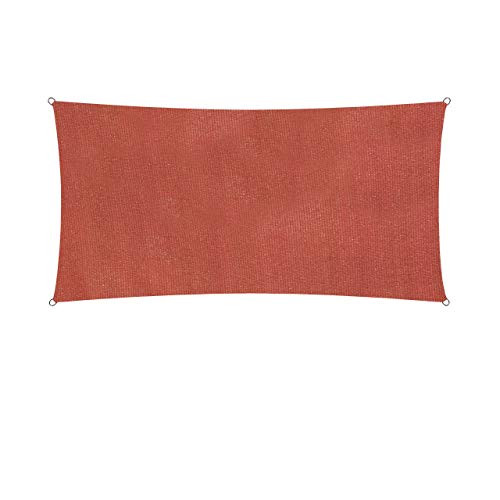 Lumaland Zonnezeil Terracotta, Weerbestendig HDPE, 2 x 4 m