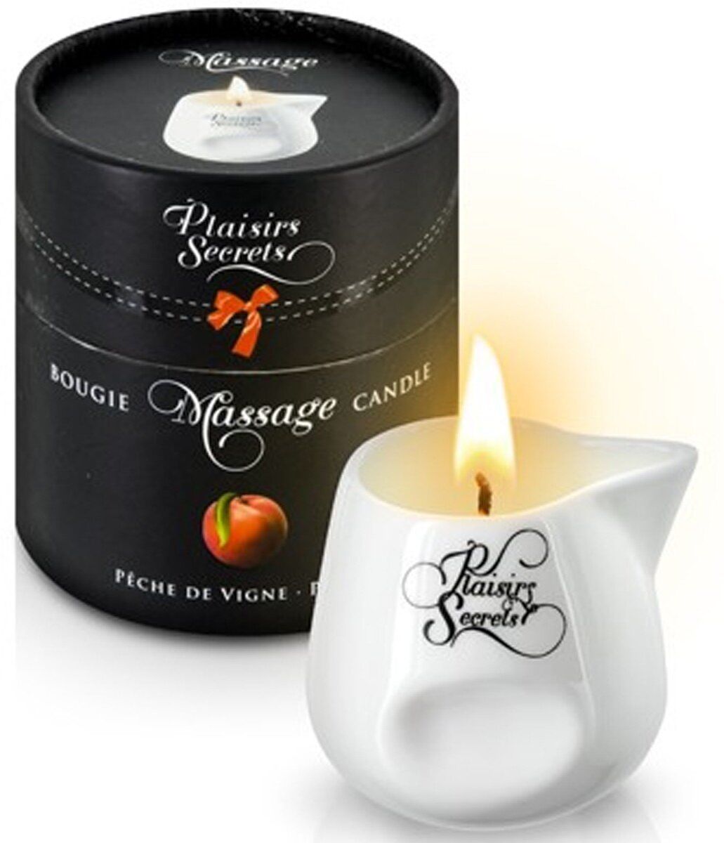 Plaisirs Secrets Bougie de massage peche 80ml