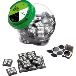 Bonbonglas inkl. 100 selbstklebenden Flicksets, MERIDA, Größe: Onesize, Farbe: Transparent, Gewicht: 800 g, VE: 1 Set