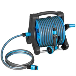 Mobile Schlauchtrommel Basic 30 m - Blau, Grau