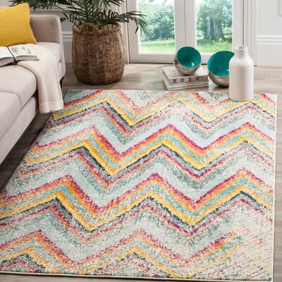 SAFAVIEH Monaco Bertile Chevron Distressed Rug
