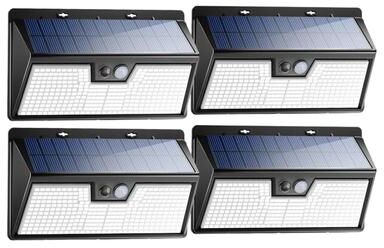 Uplift Picks Solar Motion Sensor Wall Lights For Bright Outdoor Security And Safety 4 Pcs 0 5 W