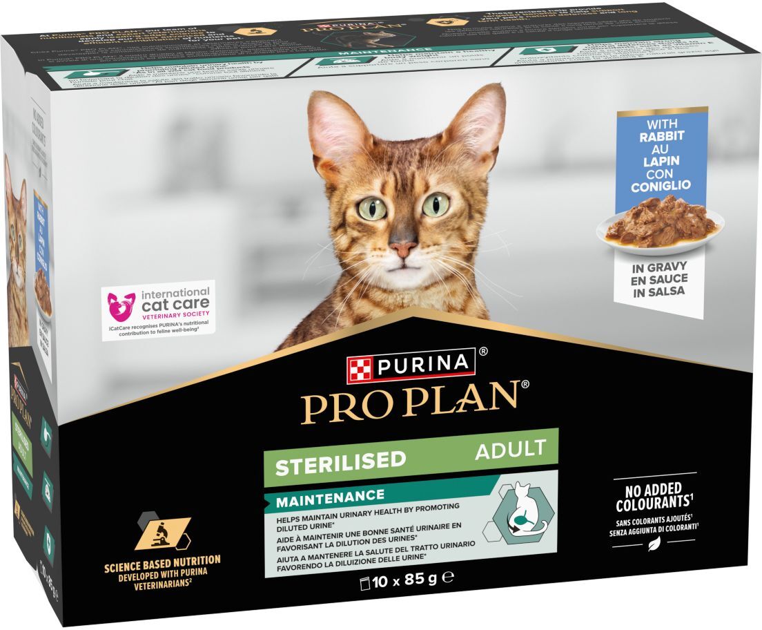 Purina Pro Plan Cat Sterilised Busta Multipack 10x85G al Coniglio 10X85G