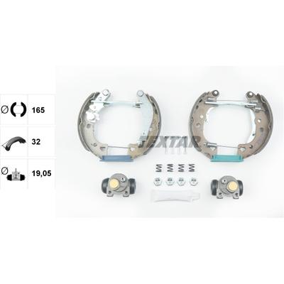 TEXTAR Bremsbackensatz Shoe Kit Pro 84038000 für Citroën