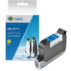 G&G Handheld Druckerpatrone GB-001Y Gelb permanent/ wasserfest