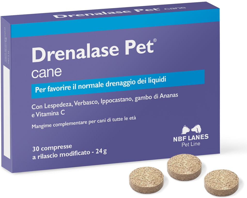NBF LANES Drenalase Pet Mangime Complementare per Cani 30CP