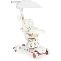 Byox Kinderroller Cornet 6 in 1 Multifunktionsroller Rutscher Musik Becherhalter weiß