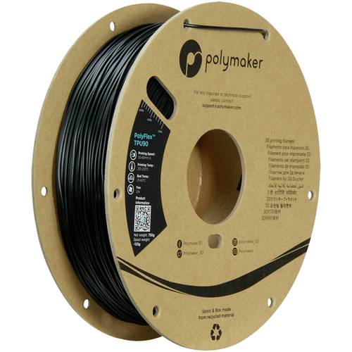 Polymaker PD02001 TPU90 Filament TPU flexibel 1.75mm 750g Schwarz PolyFlex 1St.