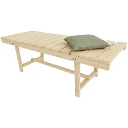 Relaxdays Gartenbank  2-Sitzer Tannenholz Hellbraun