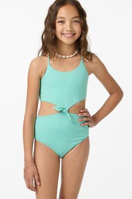 O'Neill s Shorebreak Rib Knot Front One-Piece in Holiday, Size 14, Elastane/Polyester