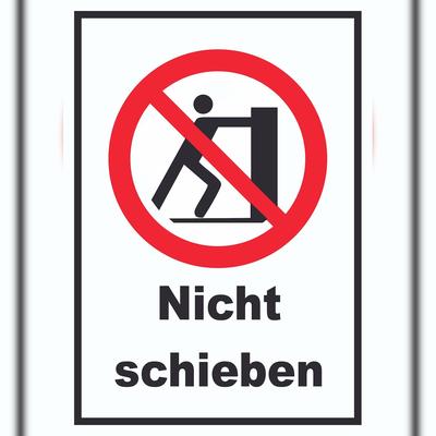 HB-Druck Nicht schieben Schild A6 (105x148mm)
