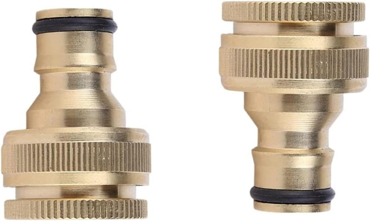 Waterdief Messing Tuinslangaansluiting 3/4 inch Goud