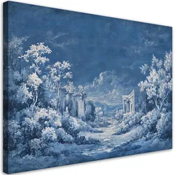 WANDBILD blaue landschaft architektur