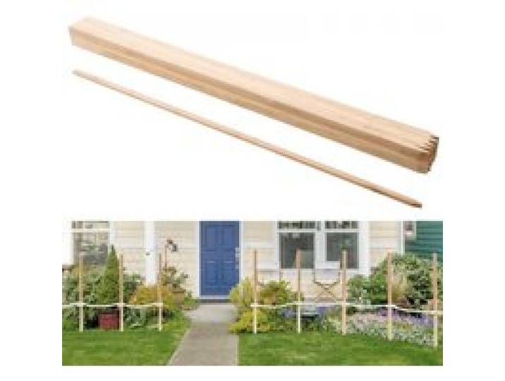 VEVOR Piquets de Clôture Jardin en Bois, Lot de 25, Poteaux Bois à Pointe 17,53 x 12,7 x 1219,2 mm, Piquets pour Clôtures Anti-érosion, Délimiter les Zones de Jardin, Support de Croissance des Plantes