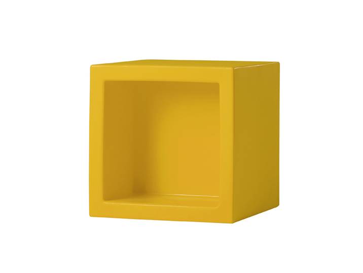 SLIDE élément modulaire OPEN CUBE 73 cm (Jaune - Polyéthylène)