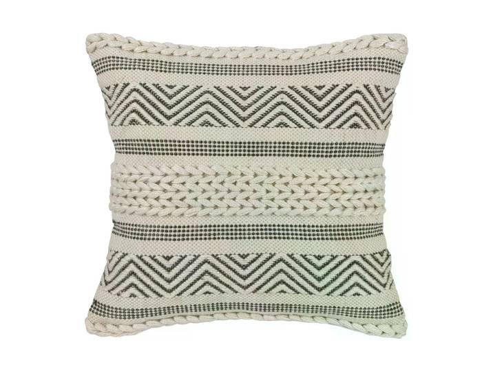 Dekokissen EGLO Melut 45 x 45 cm, Beige/Schwarz , beige (beige, schwarz), B:45cm L:45cm, Polyester, Dekokissen_Sitzkissen_Kissenhüllen, Dekokissen