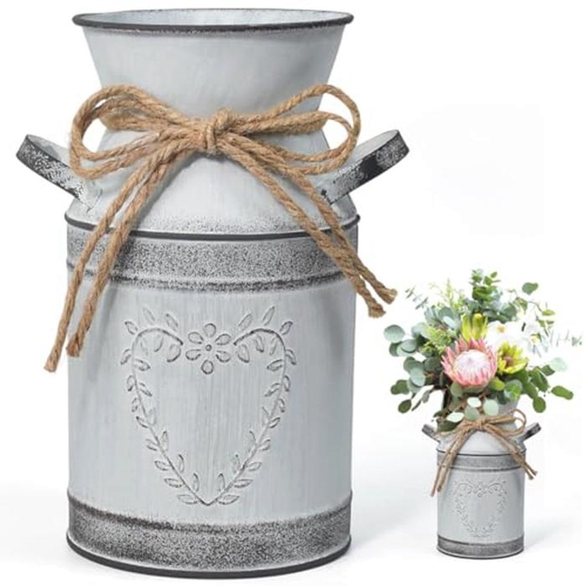 Blauwe decoratieve vaas voor droogbloemen