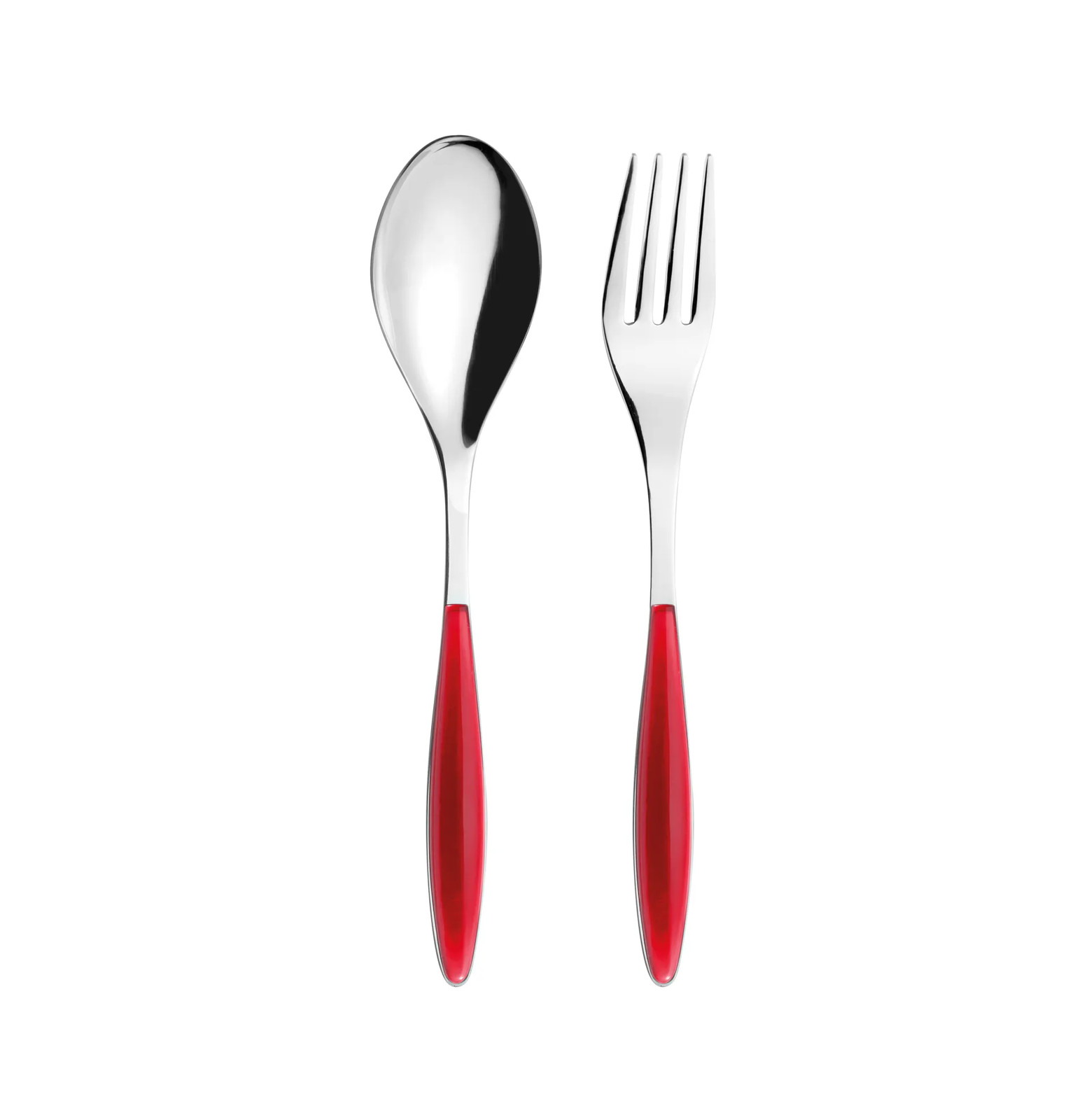 Guzzini Feeling serveerbestek Clear red, 2 deler