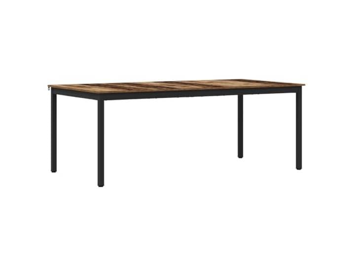 HAQWRDQSG 2er Set Esstisch 200x100x75 cm Küchentisch Metallrahmen Rechteckiger Speisetisch aus Holzwerkstoff mit schwarzem Metallgestell für Esszimmer, Wohnbereich und Küche.