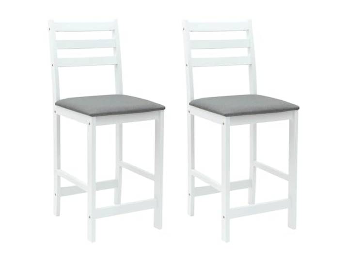 HKLGBVCR Esszimmerstühle, 2 Stück, Massivholz, Gummi, Weiß Minimalistisches Design, ergonomische Rückenlehne, einfache Montage, Verwendung im Innenbereich, Reinigung mit Schwamm