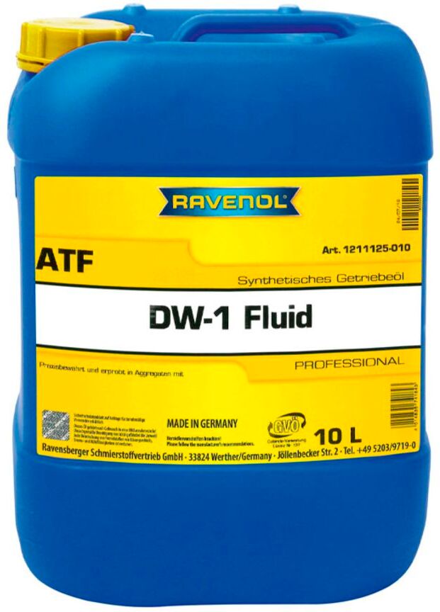 Huile de transmission RAVENOL 1211125 DW-1 ATF DW-1 10L
