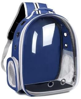 Inspired Living Space Capsule Cat Backpack Carrier With Transparent Bubble Window blue