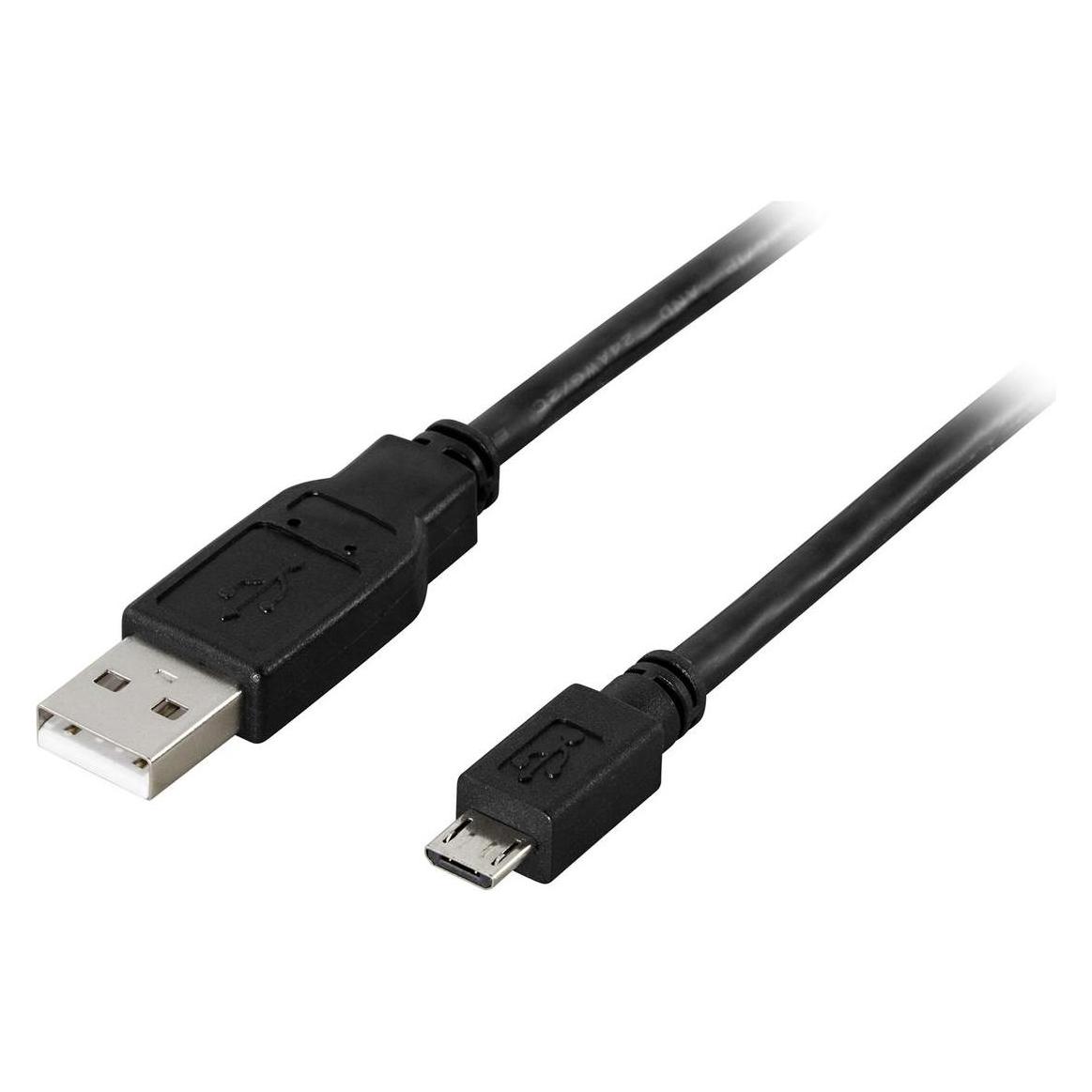 Deltaco USB-Kabel 1m schwarz A - micro B (1 m, USB 2.0) (300238)