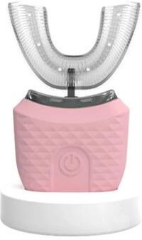 Uplifted Finds Wireless Chargeable Silicone U Shape Automatic Electric Toothbrush pink