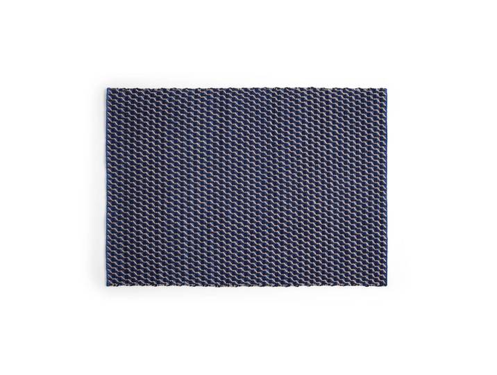 HAY Channel Teppich Blau-weiß 140 x 200cm