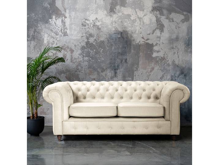 home24 Bank beige microvezel Valeria 190cm geen functie geen functie glamour