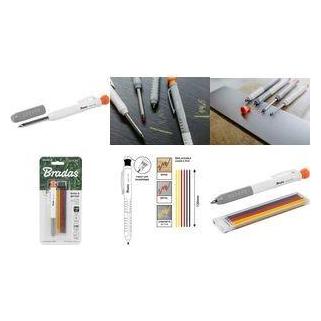 Bradas Bohrlochmarker, Strichbreite: 1,0 mm, mit Kappe weiss/grau, filigraner Tieflochmarker für Bohrlöcher (1x) (DIY-PCAWL03WH/B)