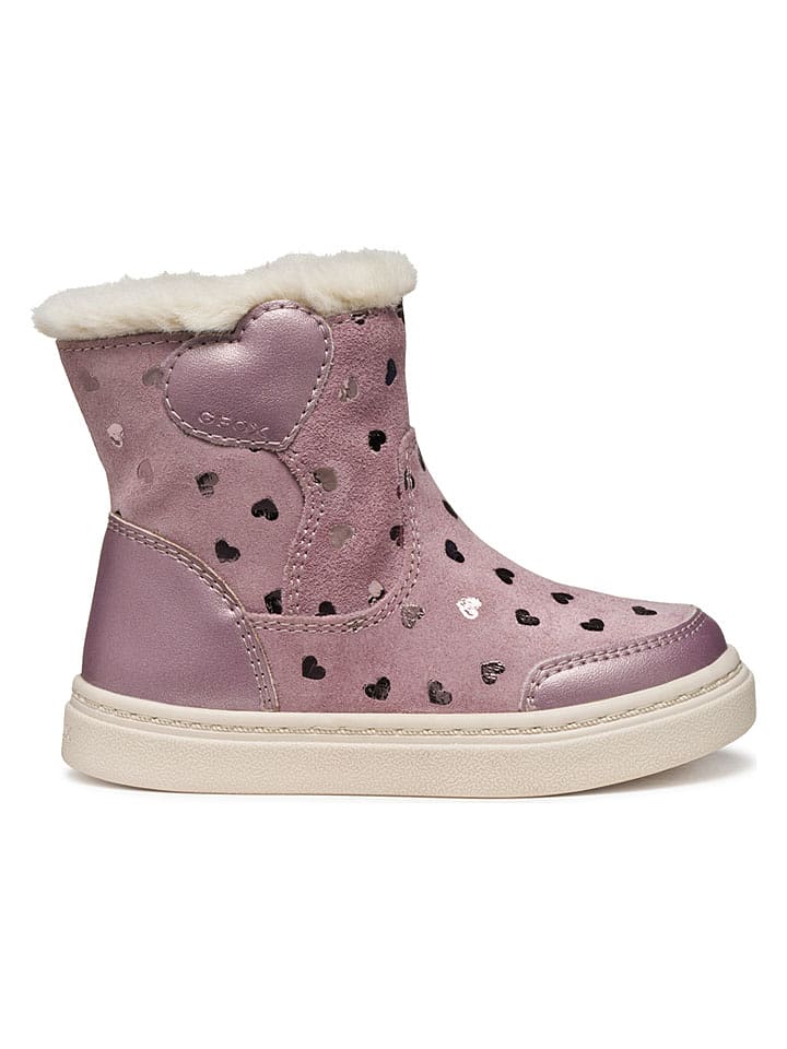 Geox Leder-Winterstiefel "Nashik" in Rosa - 21