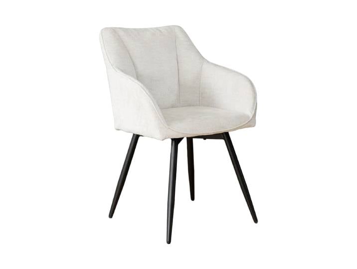 360° drehbarer Designstuhl „Avignon“ mit Armlehnen Chenille Champagner Invicta Interiors