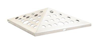 V-Part Deckel für Ascher-Papierkorb Pyramide, offen, pyramidenförmig, Edelstahl, B 365 x T 345 x H 95 mm, edelstahl