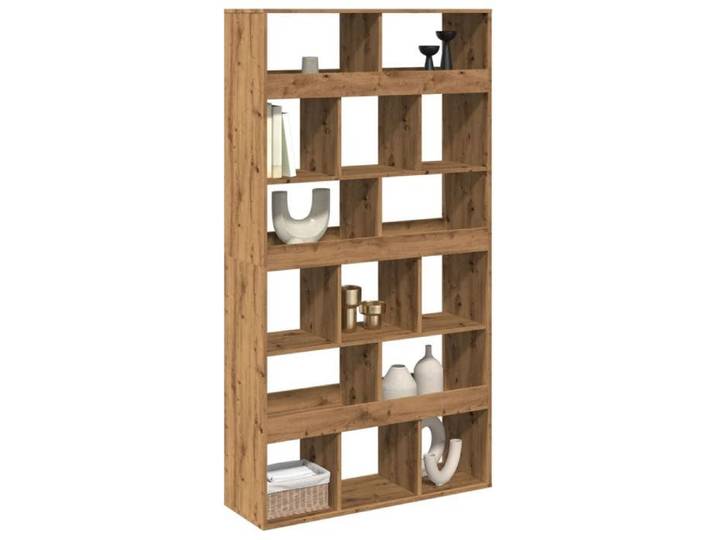 SOLDES D'HIVER®Étagère à Livres sur Pied - Cloison Séparateur - Brun Cloison de séparation - chêne artisanal - bois d'ingénierie - 1